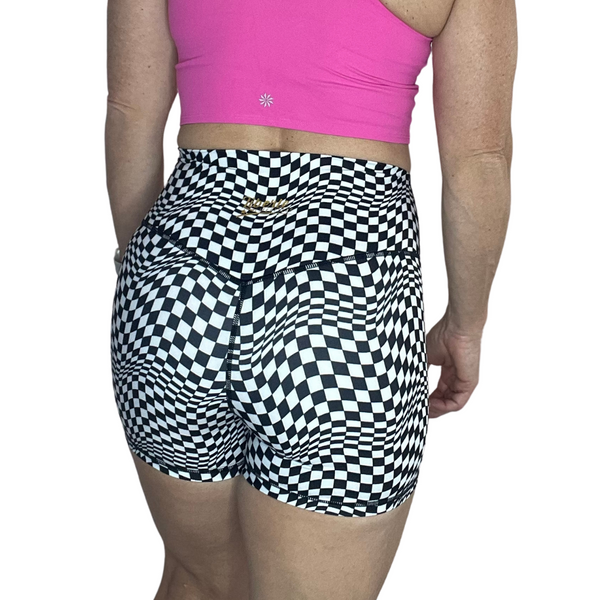 Checkered Illusion 4" Freedom Gym Shorts - Liberte Lifestyles Crossfit & Gym Accessories & apparel