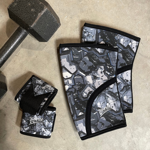 Knee Sleeve & Wrist Wrap Bundle - Cyborg Superhero
