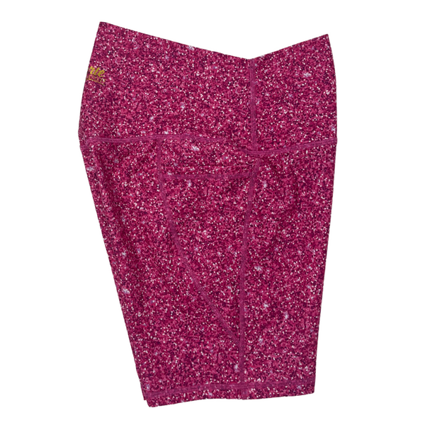Glitterati Pink Glitter 5" Lifestyle Shorts with pockets - Liberte Lifestyles