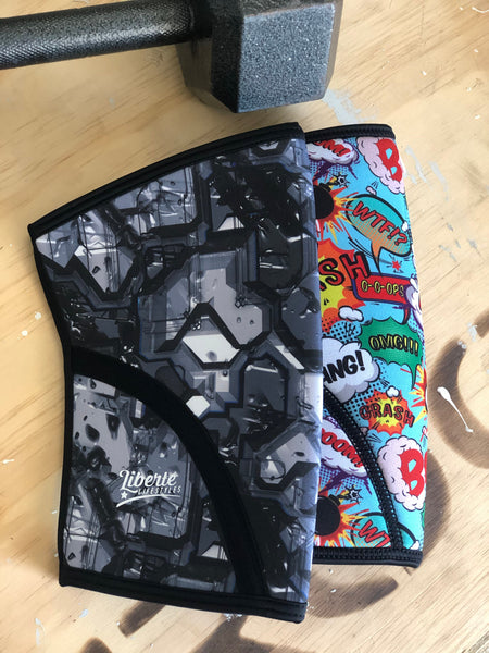 Liberte Lifestyles Reversible Cyborg Superhero Knee Sleeves 5mm