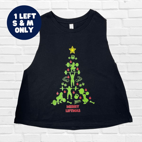 Merry Liftmas Crop Tank - S & M only - FINAL SALE