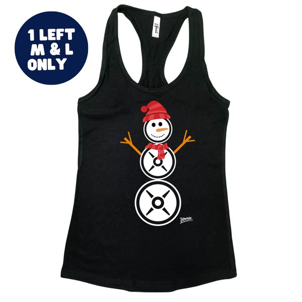 Snowman Racerback Tank - M & L only - FINAL SALE