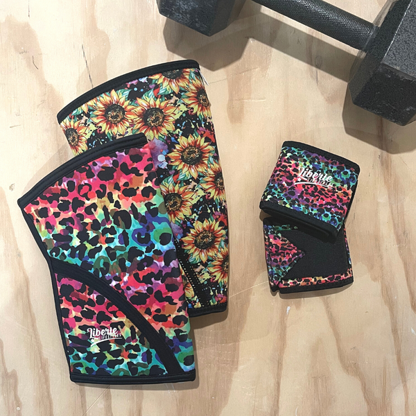 Knee Sleeve & Wrist Wrap Bundle -Summer Safari/Sunflower Burst