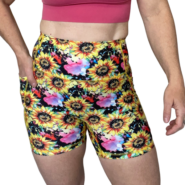 Sunflower Burst 5" Lifestyle Shorts - Last Pairs - XS, M, L & 2XL ONLY
