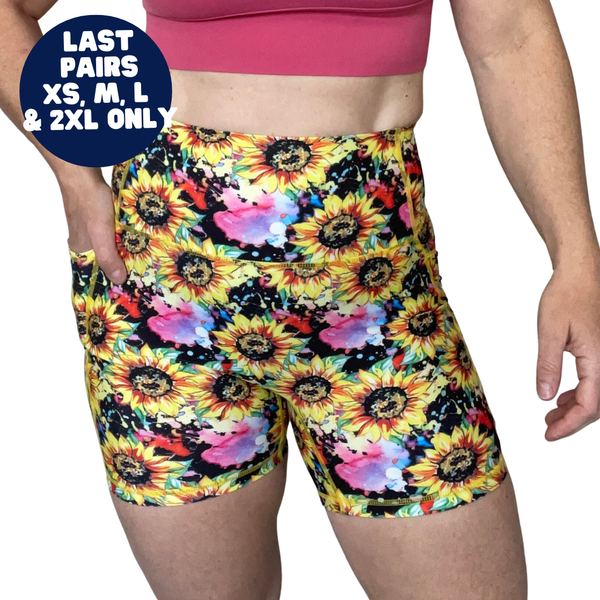 Sunflower Burst 5" Lifestyle Shorts - Last Pairs - XS, M, L & 2XL ONLY