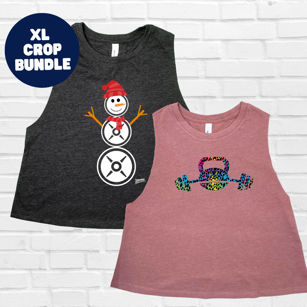XL Crop Tank Bundle - Dark Grey & Mauve - FINAL SALE