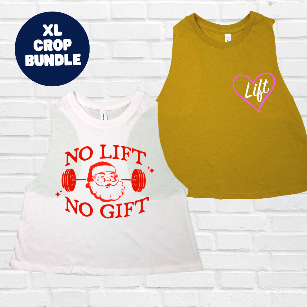 XL Crop Tank Bundle - Mustard & White - FINAL SALE