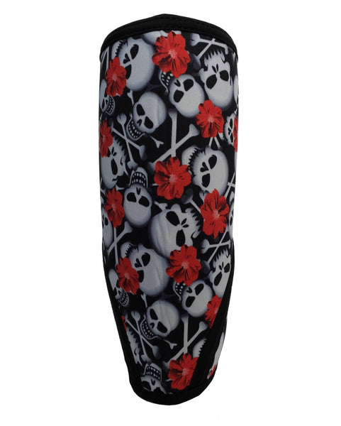 Liberte Lifestyles Knee Sleeves Hibiscus Skull Print Front