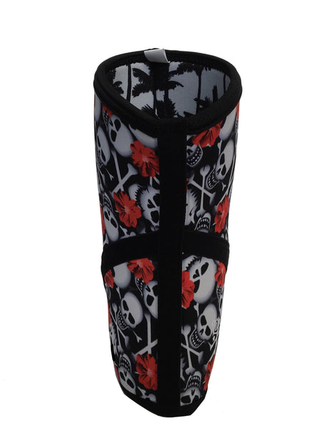 Liberte Lifestyles Knee Sleeves Hibiscus Skull Print Back