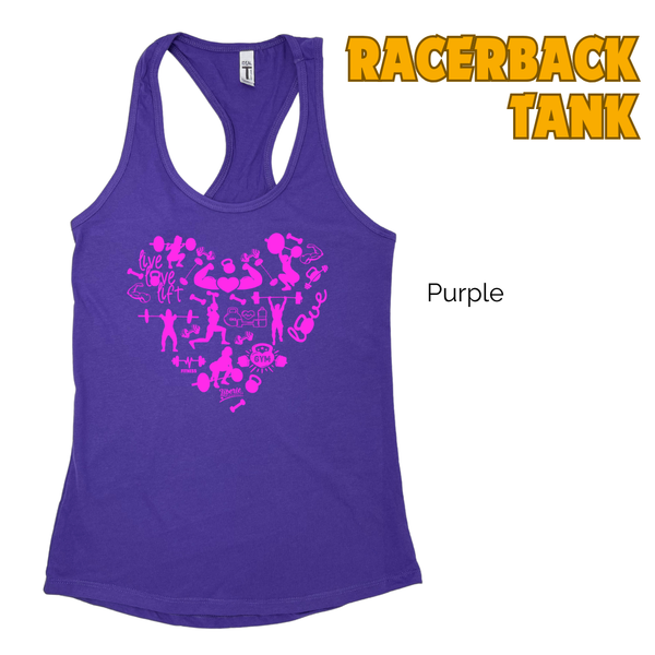 Love My Workout Racerback Tank - XS, S & 2XL only