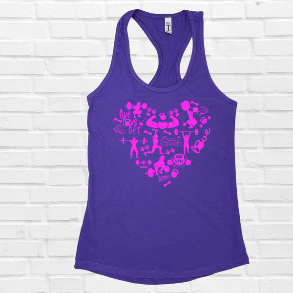 Love My Workout Racerback Tank - XS, S & 2XL only