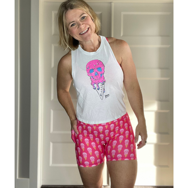 Sweet Ice-Scream Short - Ice Cream Skull 5" Shorts - Liberte Lifestyles fitness apparel