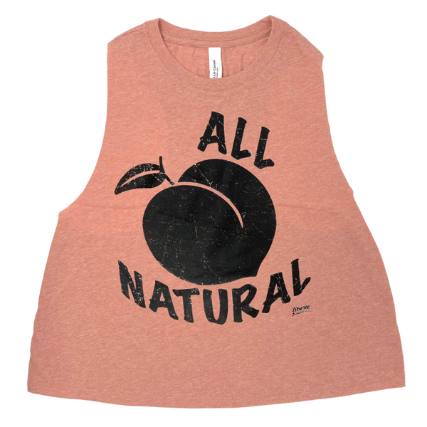 Liberte Lifestyles Gym Liftiness fitness apparel an dAccessories - all natural peach crop tank