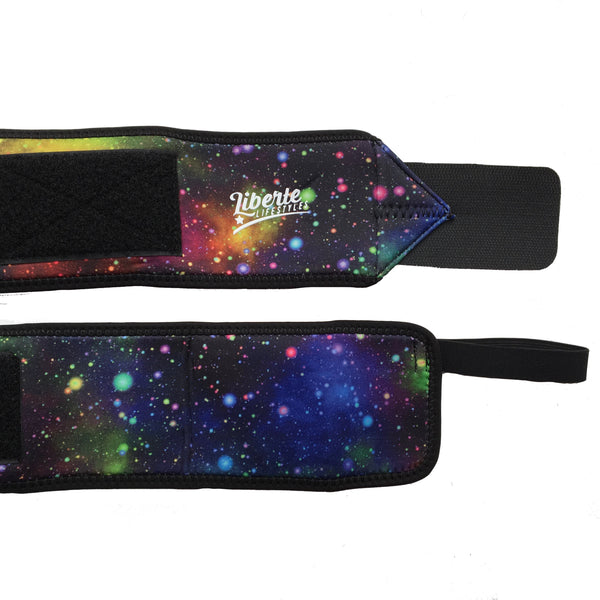 Liberte Lifestyles Galaxy Print Wrist Wraps Open