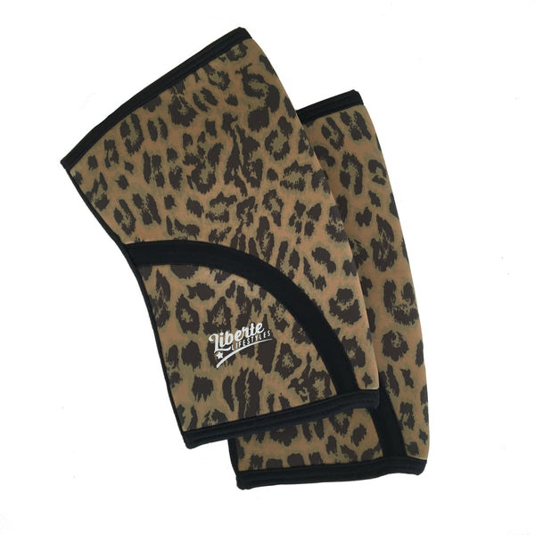 Liberte Lifestyles Wild Safari Knee Sleeves Golden Leopard Pair