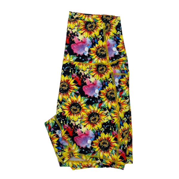 Liberte Lifestyles sunflower 5" lifestyle shorts - sunflower gym shorts