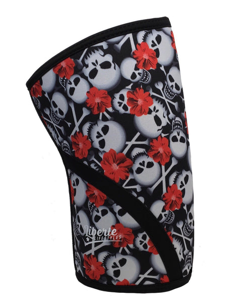 Liberte Lifestyles Knee Sleeves Hibiscus Skull Print Side