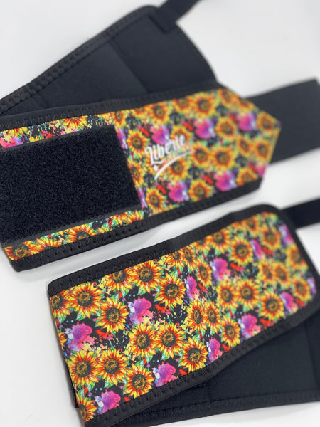 Liberte Lifestyles Gym and Fitness Accessories and Apprel - Wrist Wraps Sunflower Burst 